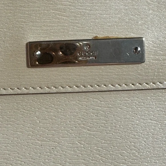 Gucci Vintage Leather Tote Bag Beige - Picture 11 of 12
